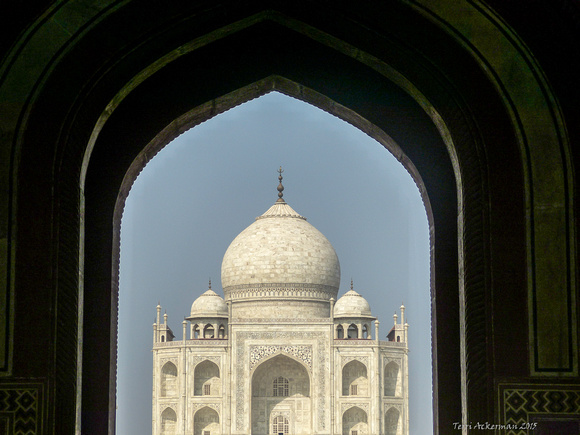Taj through the Arch